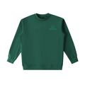 "seasons" green heavyweight crewneck