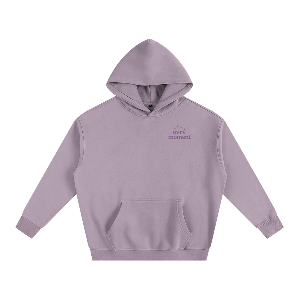 stars purple oversized fleeced hoodie