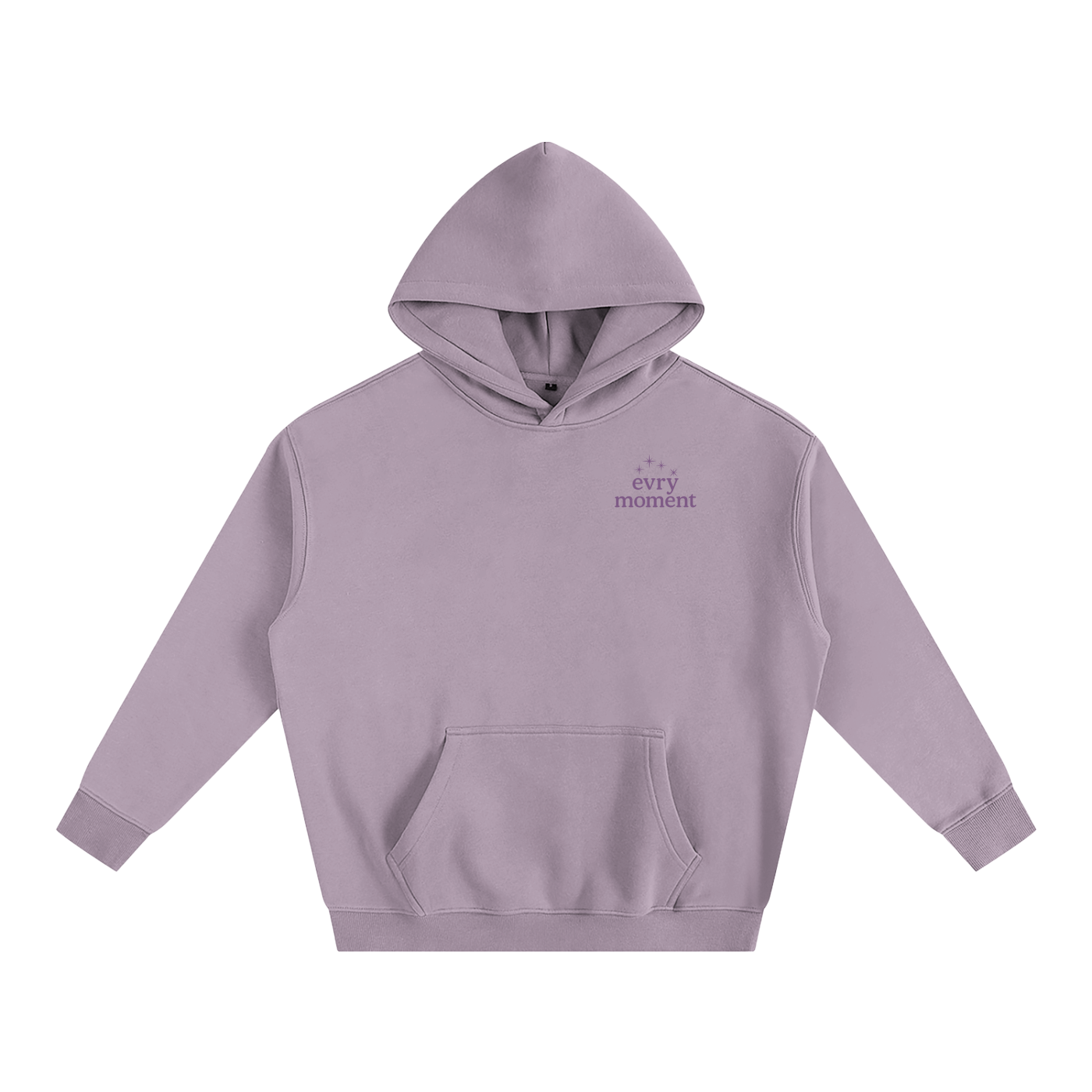 stars purple oversized fleeced hoodie