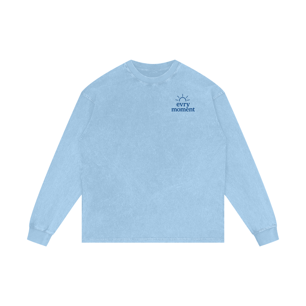 clouds washed long sleeve shirt