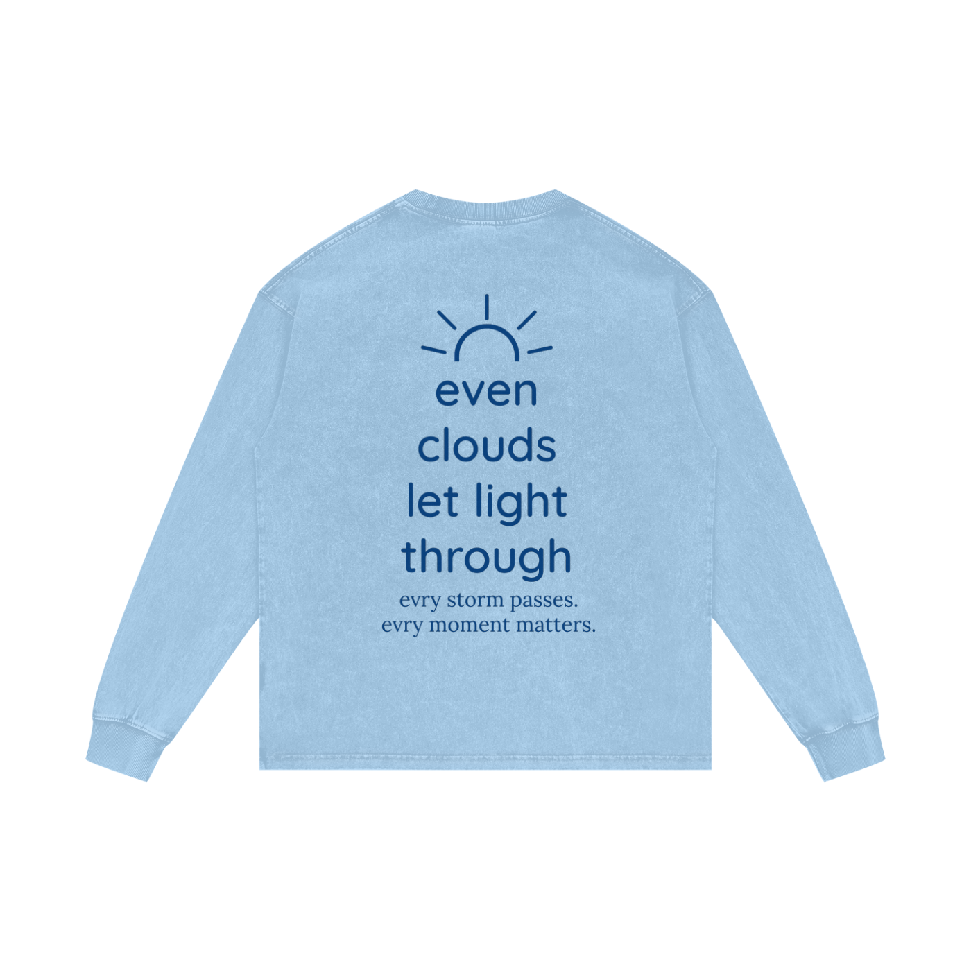 clouds washed long sleeve shirt