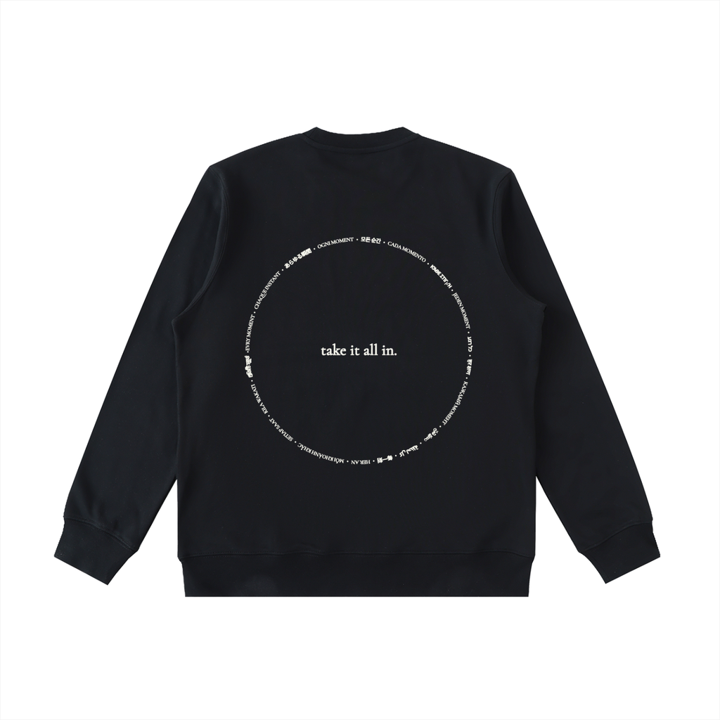 “take it all in” heavyweight crewneck