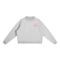 clouds gray fleece mockneck