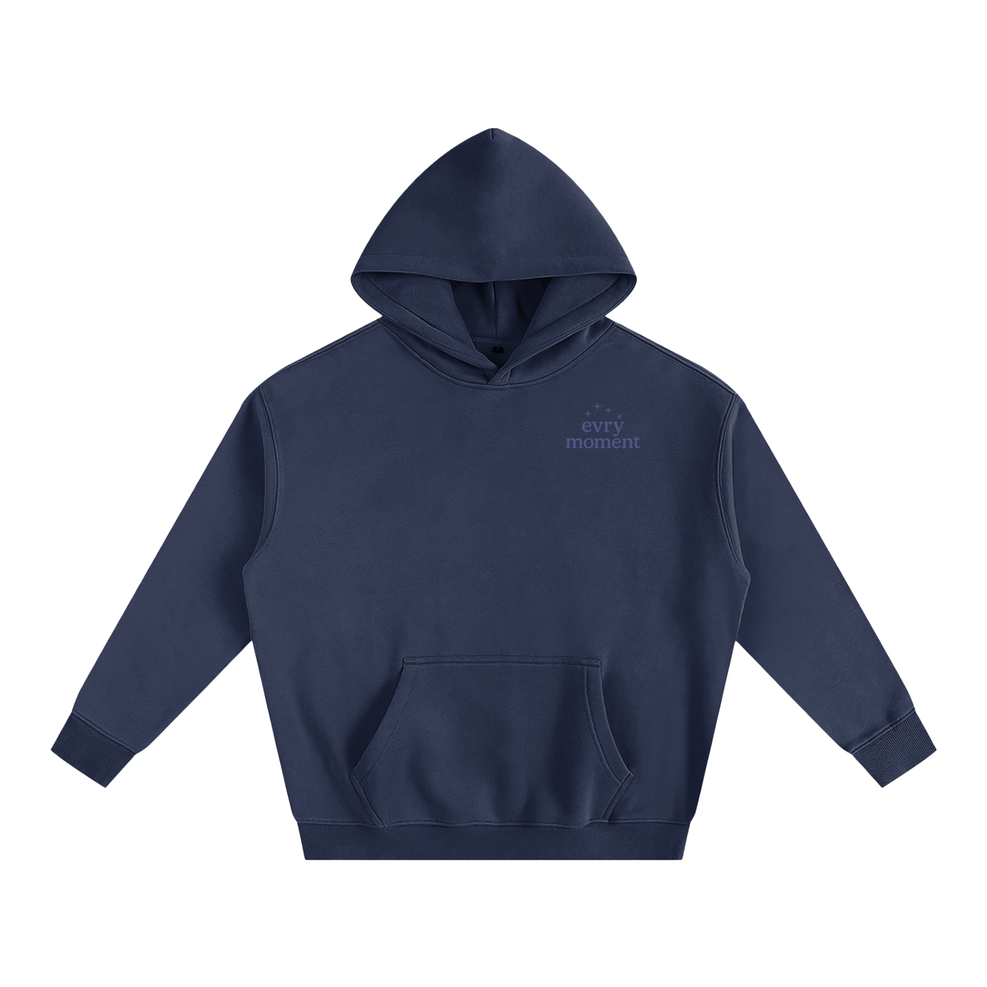 stars navy oversized fleece hoodie