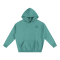 "seasons" green oversized fleece hoodie